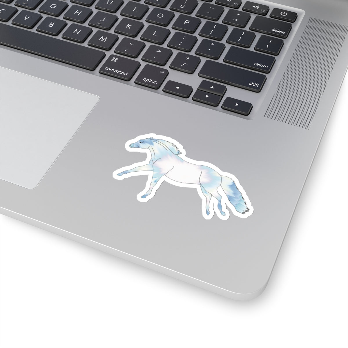 "Untethered Soft Blues Horse" Kiss-Cut Stickers