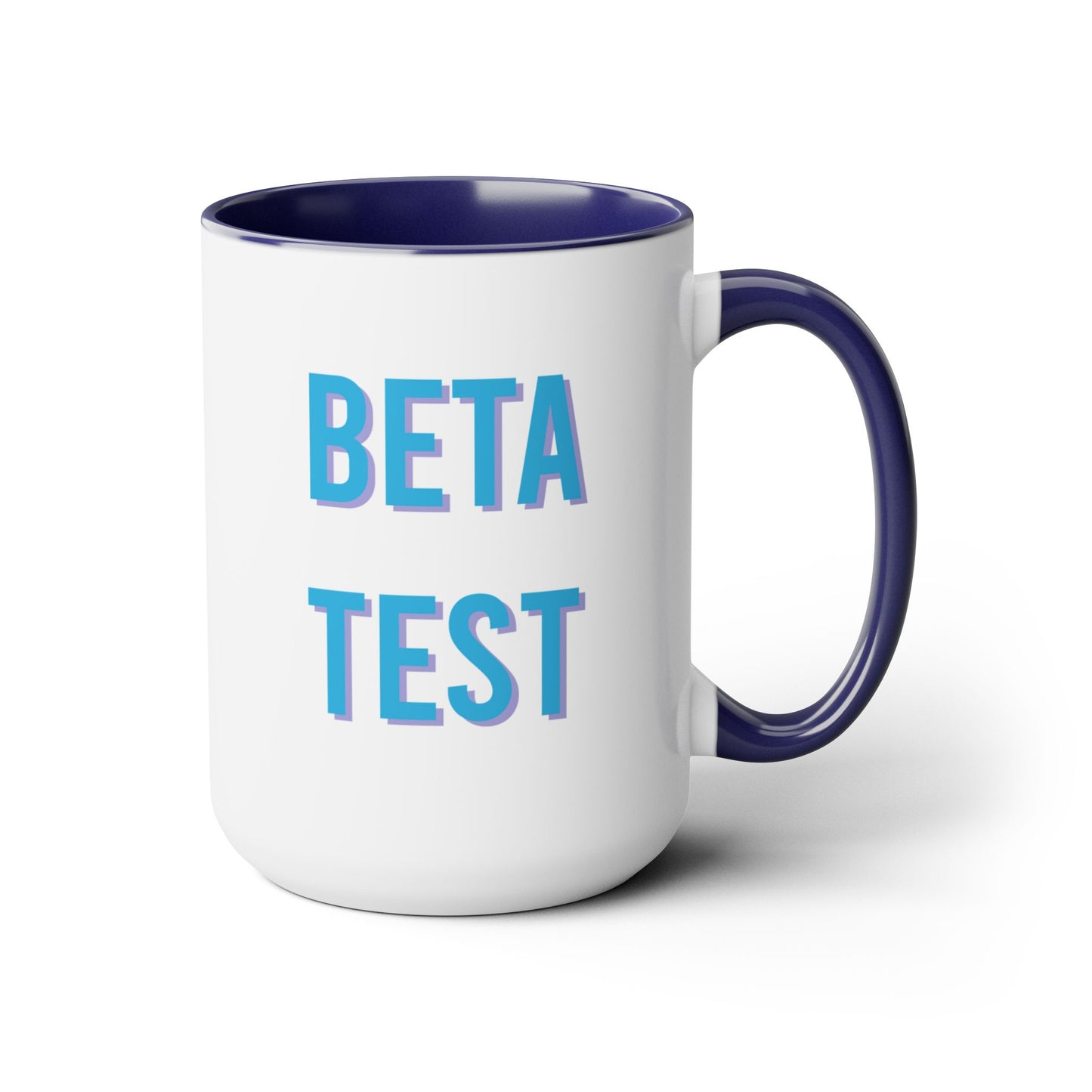 "Beta Test" Two-Tone Coffee Mugs, 15oz