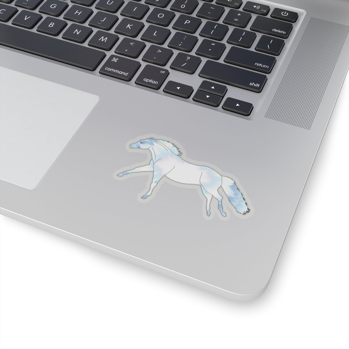 "Untethered Soft Blues Horse" Kiss-Cut Stickers