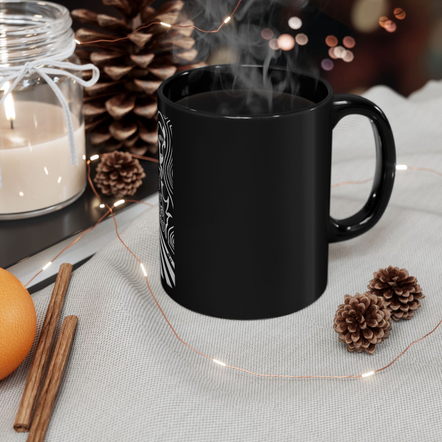"Ink Trip" Black Ceramic Mug 11oz