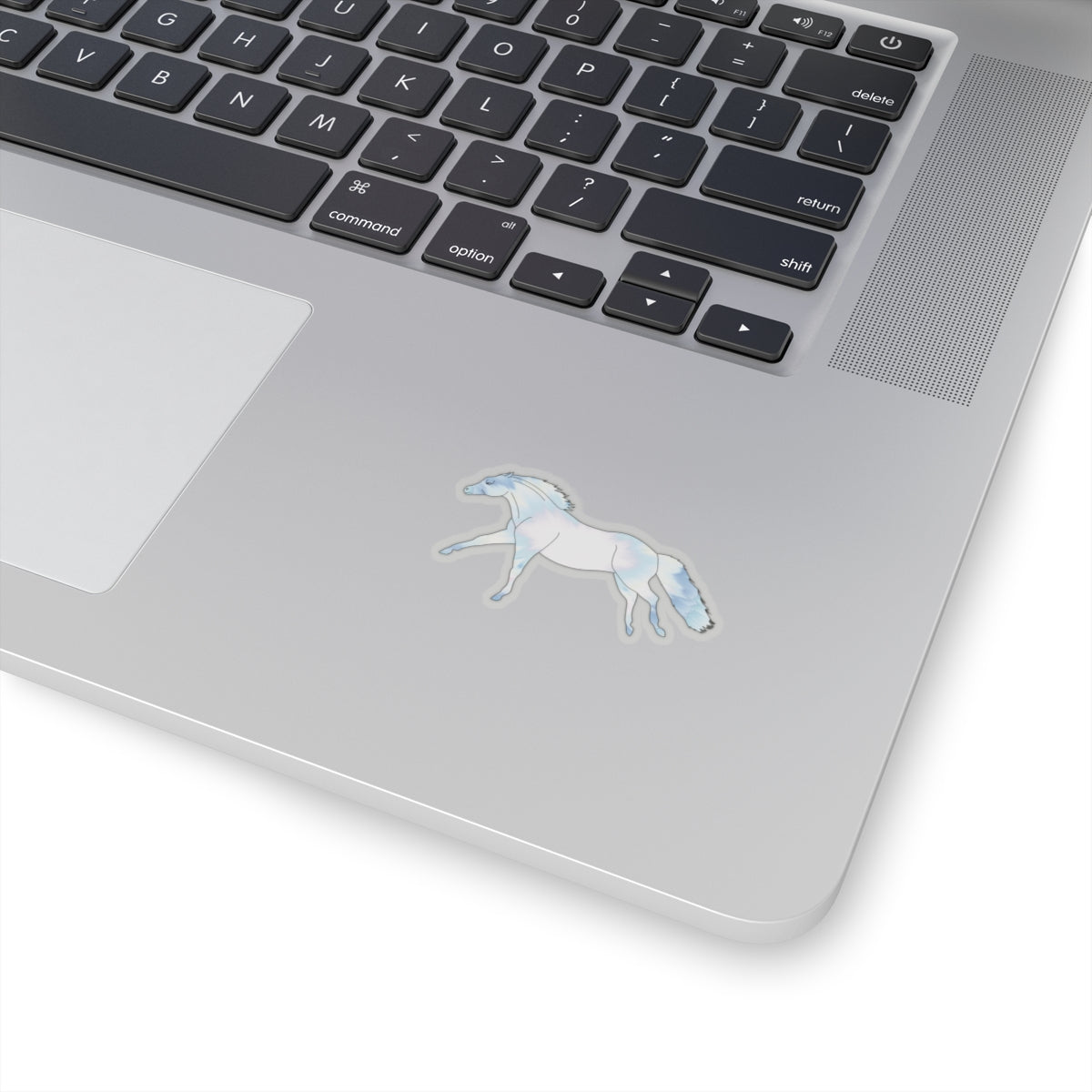 "Untethered Soft Blues Horse" Kiss-Cut Stickers