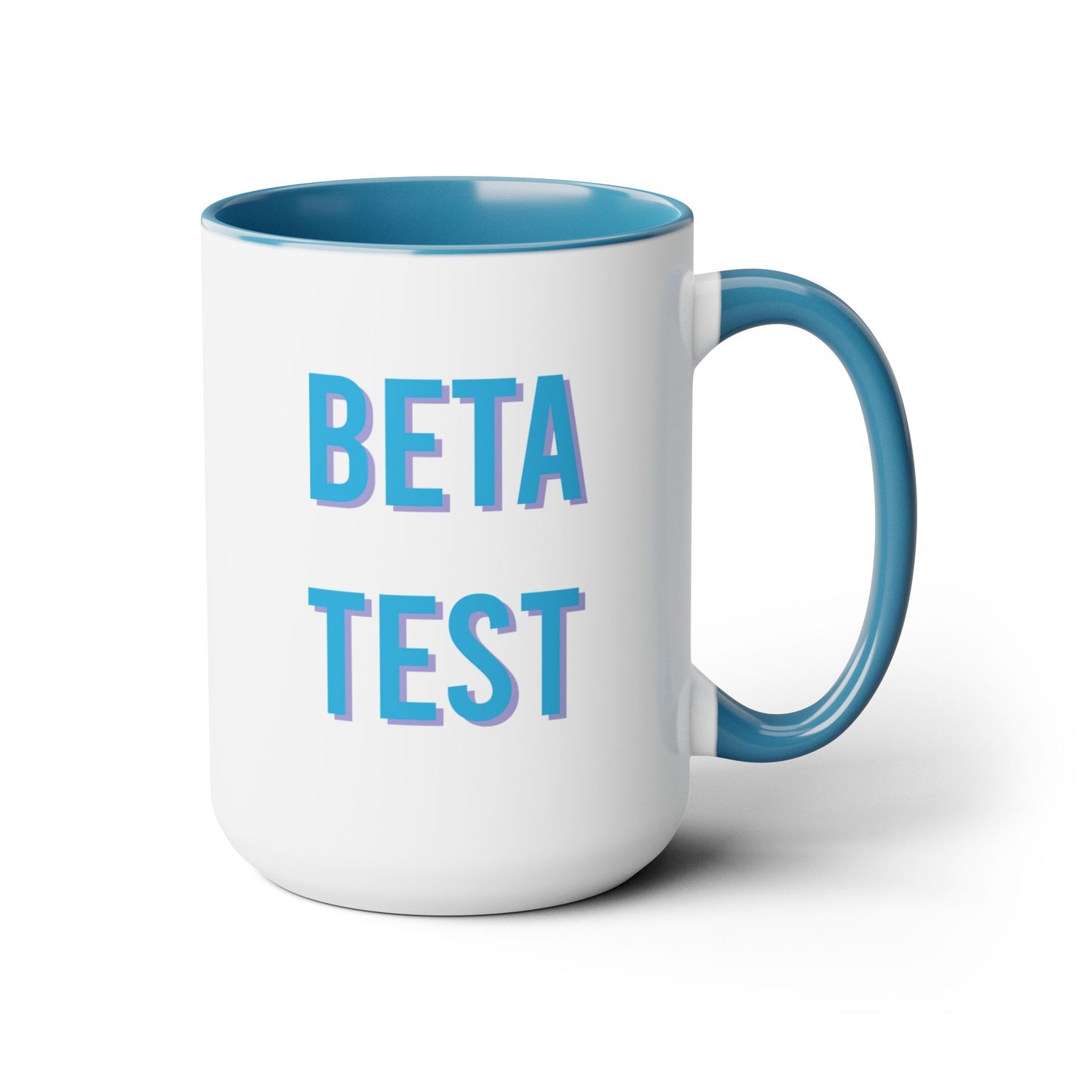 "Beta Test" Two-Tone Coffee Mugs, 15oz