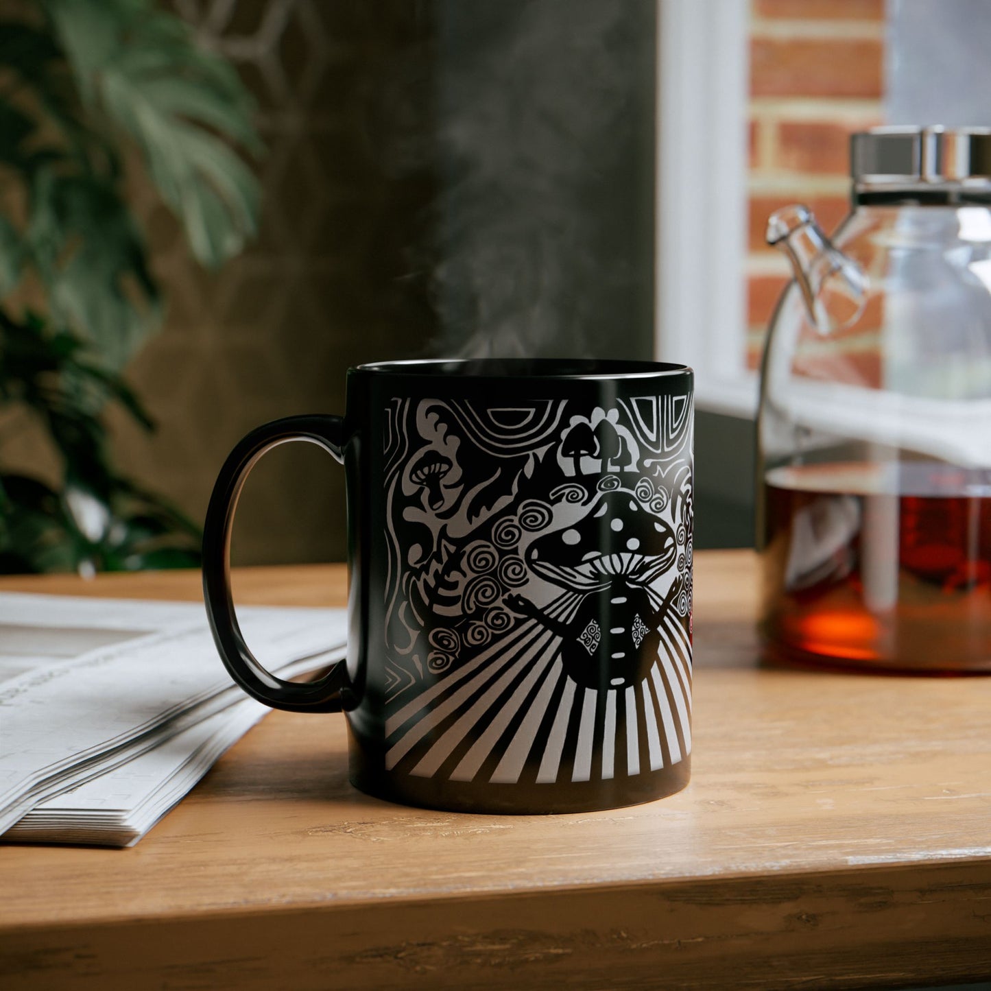 "Ink Trip" Black Ceramic Mug 11oz