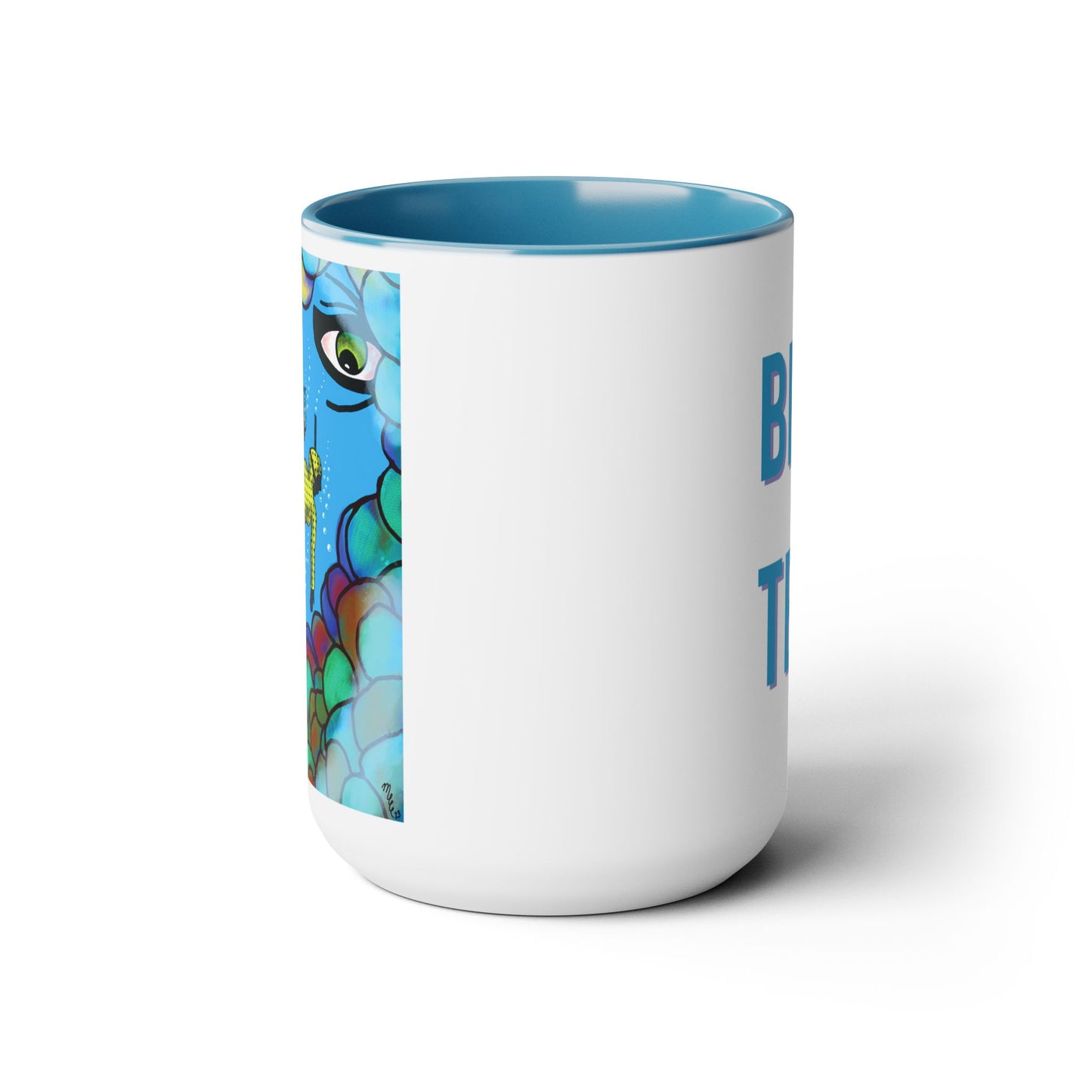 "Beta Test" Two-Tone Coffee Mugs, 15oz