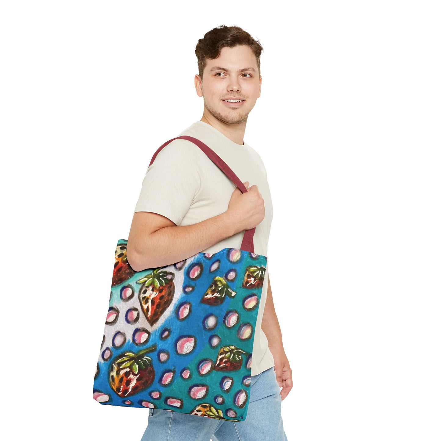 Strawberry Bubbles Tote Bag