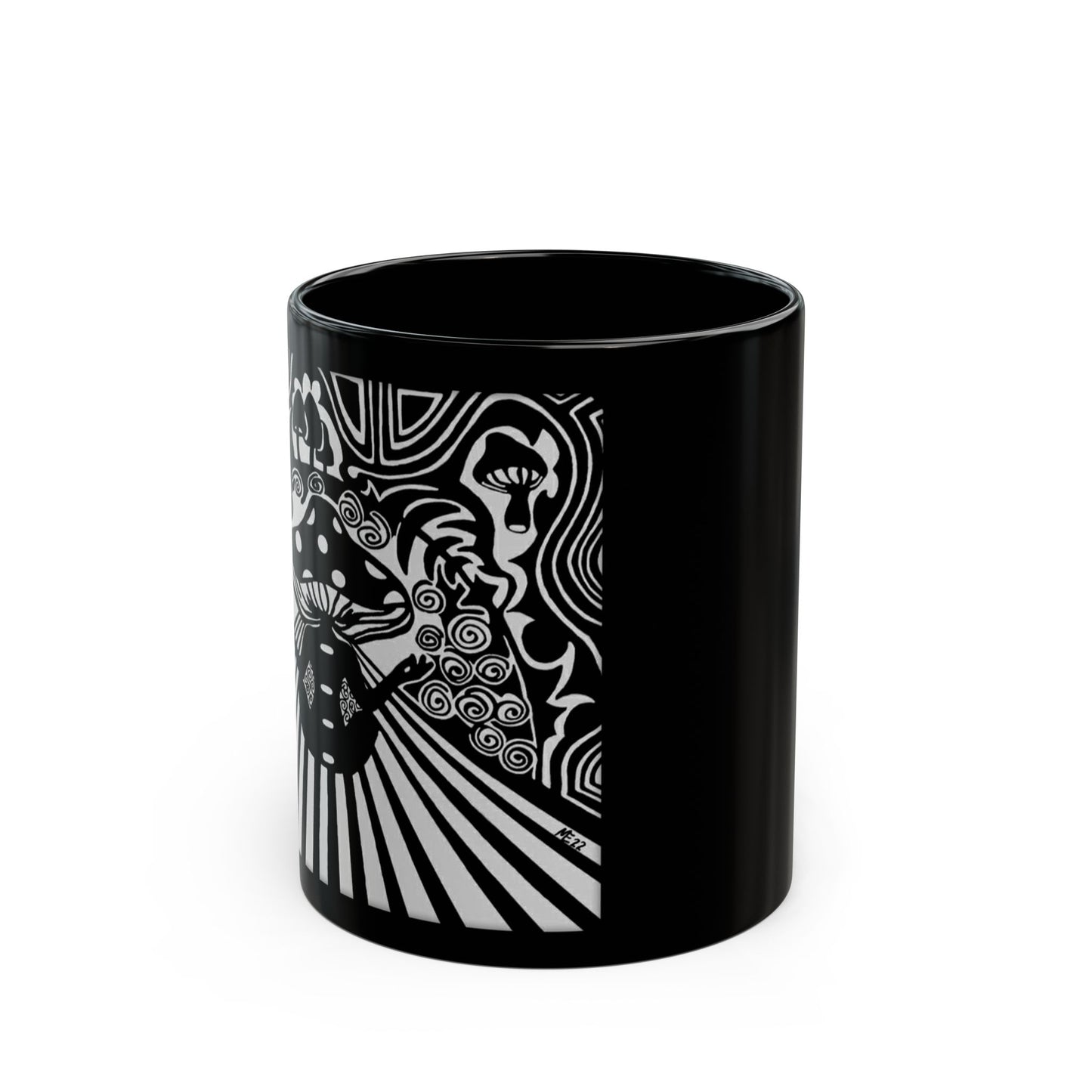 "Ink Trip" Black Ceramic Mug 11oz