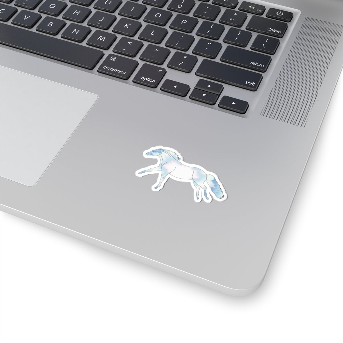 "Untethered Soft Blues Horse" Kiss-Cut Stickers