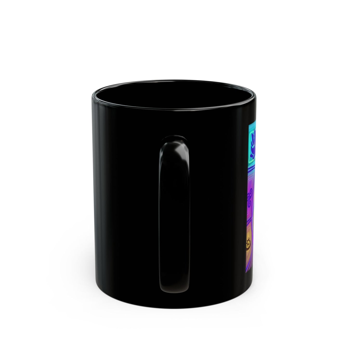 "Psychedelic Ink Trip" Black Ceramic Mug 11oz