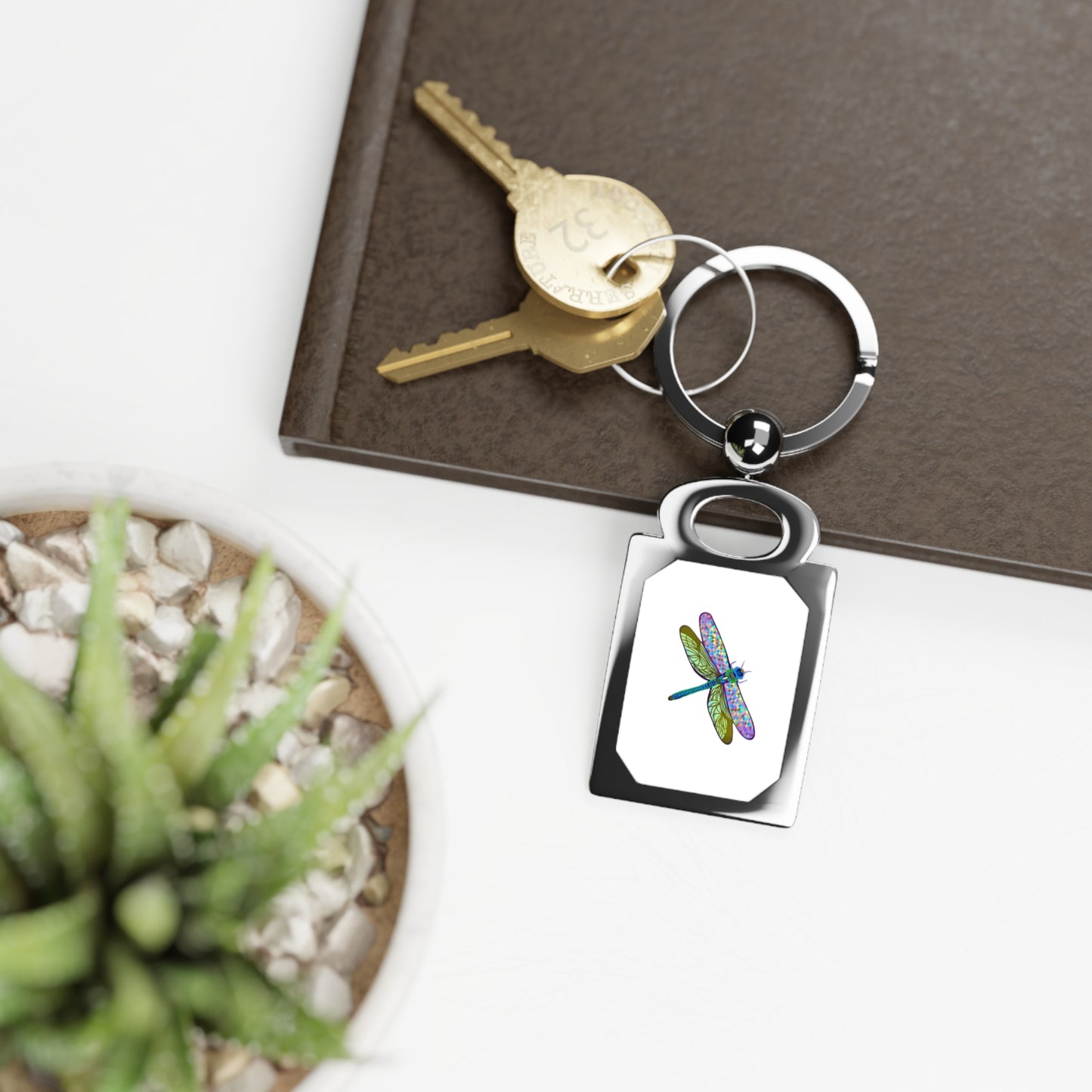 "Ever" Rectangle Keyring