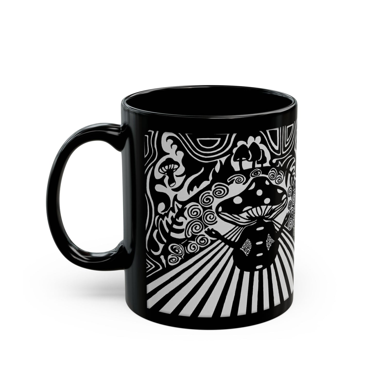 "Ink Trip" Black Ceramic Mug 11oz