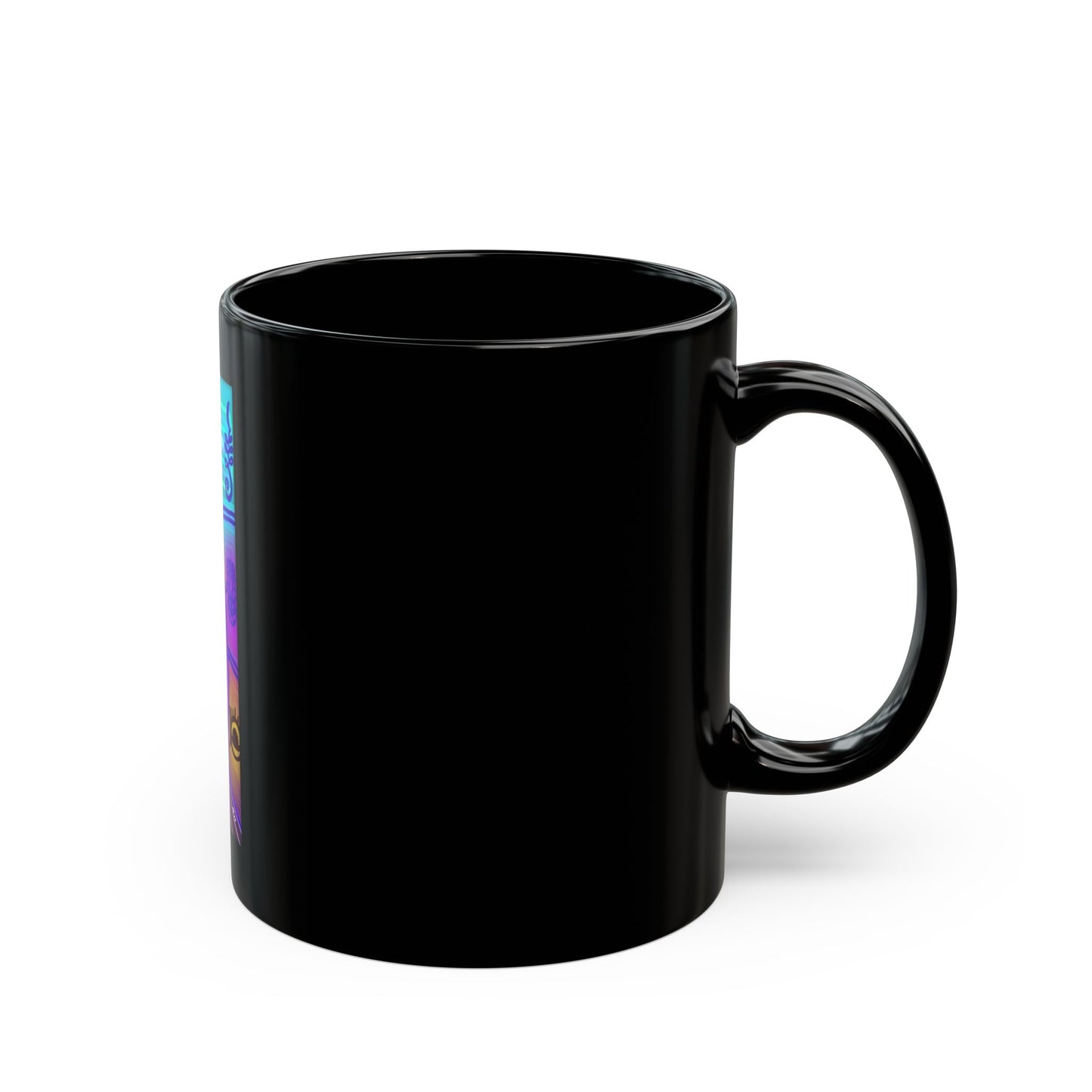 "Psychedelic Ink Trip" Black Ceramic Mug 11oz