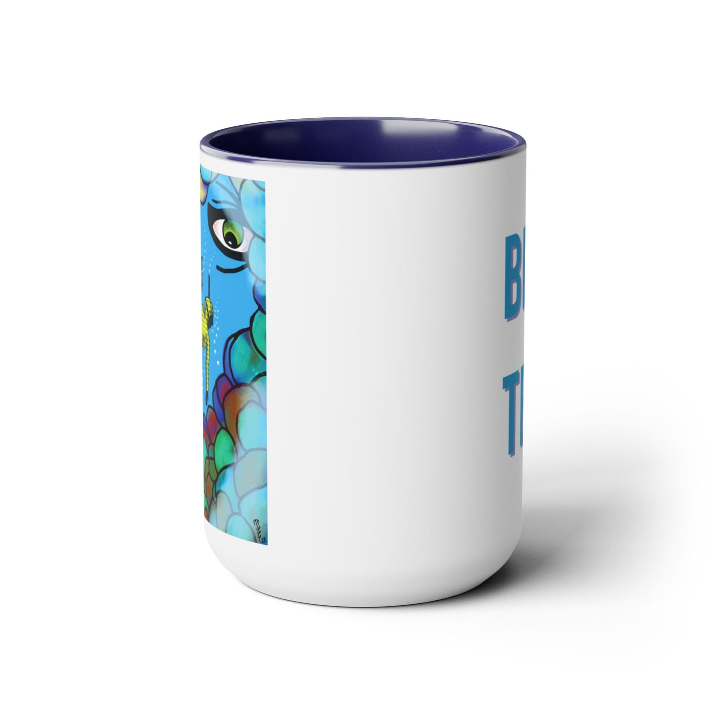 "Beta Test" Two-Tone Coffee Mugs, 15oz