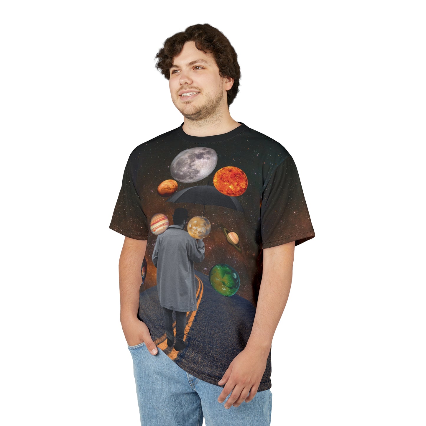 "Raining Planets" Unisex Cut & Sew Tee