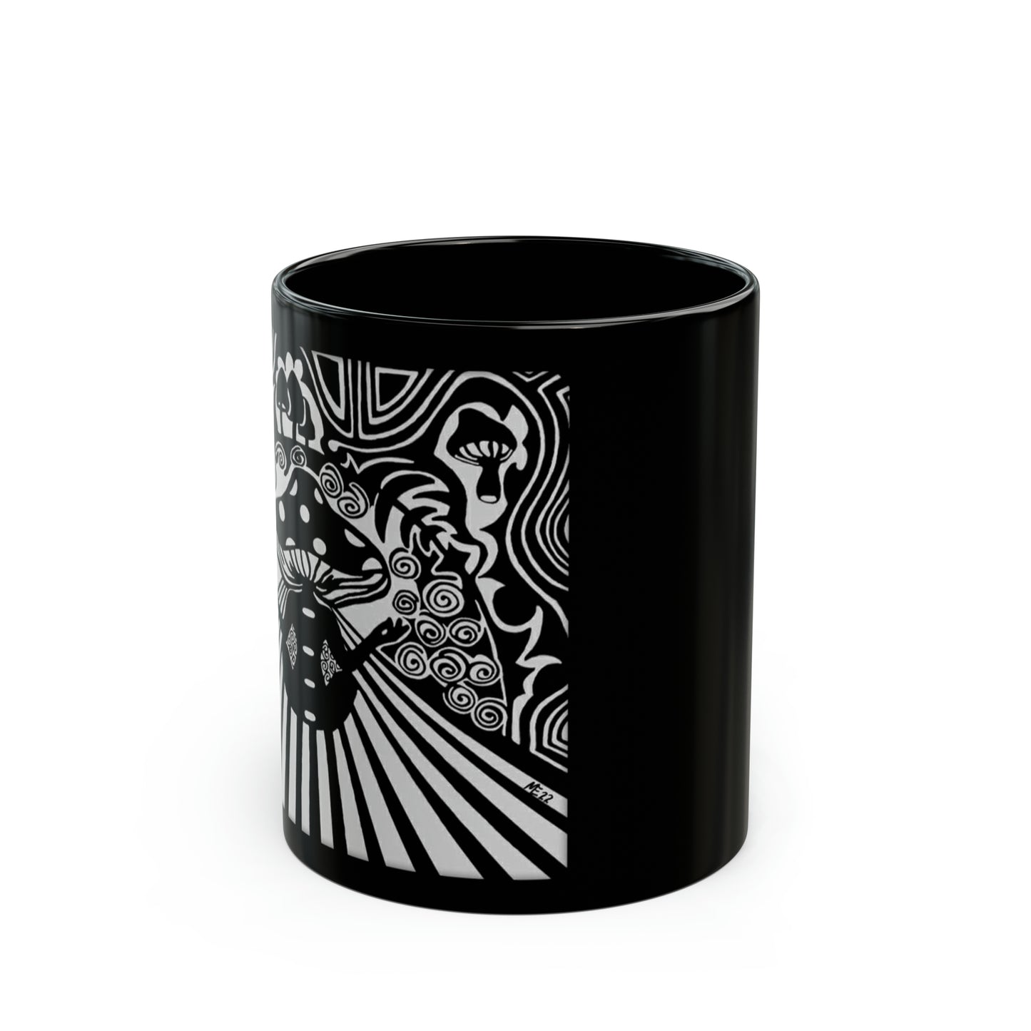 Ink Trip Black Ceramic Mug 11oz