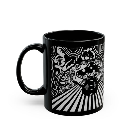 "Ink Trip" Black Ceramic Mug 11oz